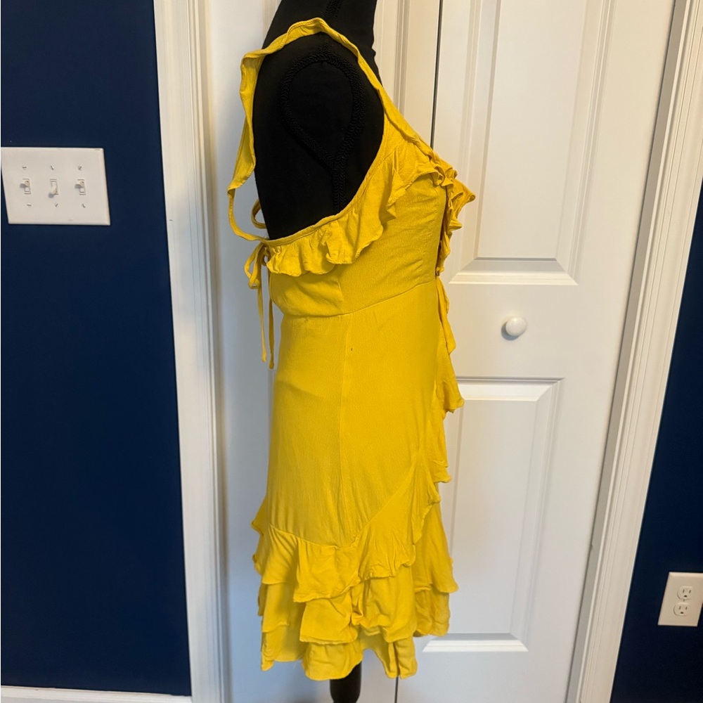 Lulu's Yellow Ruffle Mini Dress - Picture 2 of 4